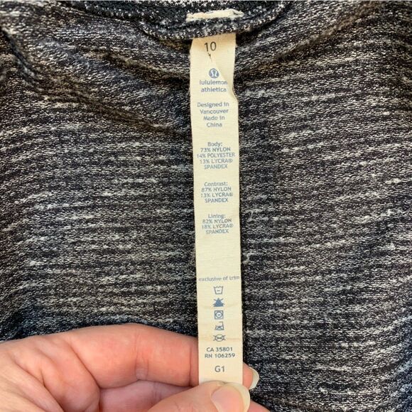 Lululemon Daily Yoga Practice Jacket Coco Pique Women's Size 10 - Picture 2 of 6